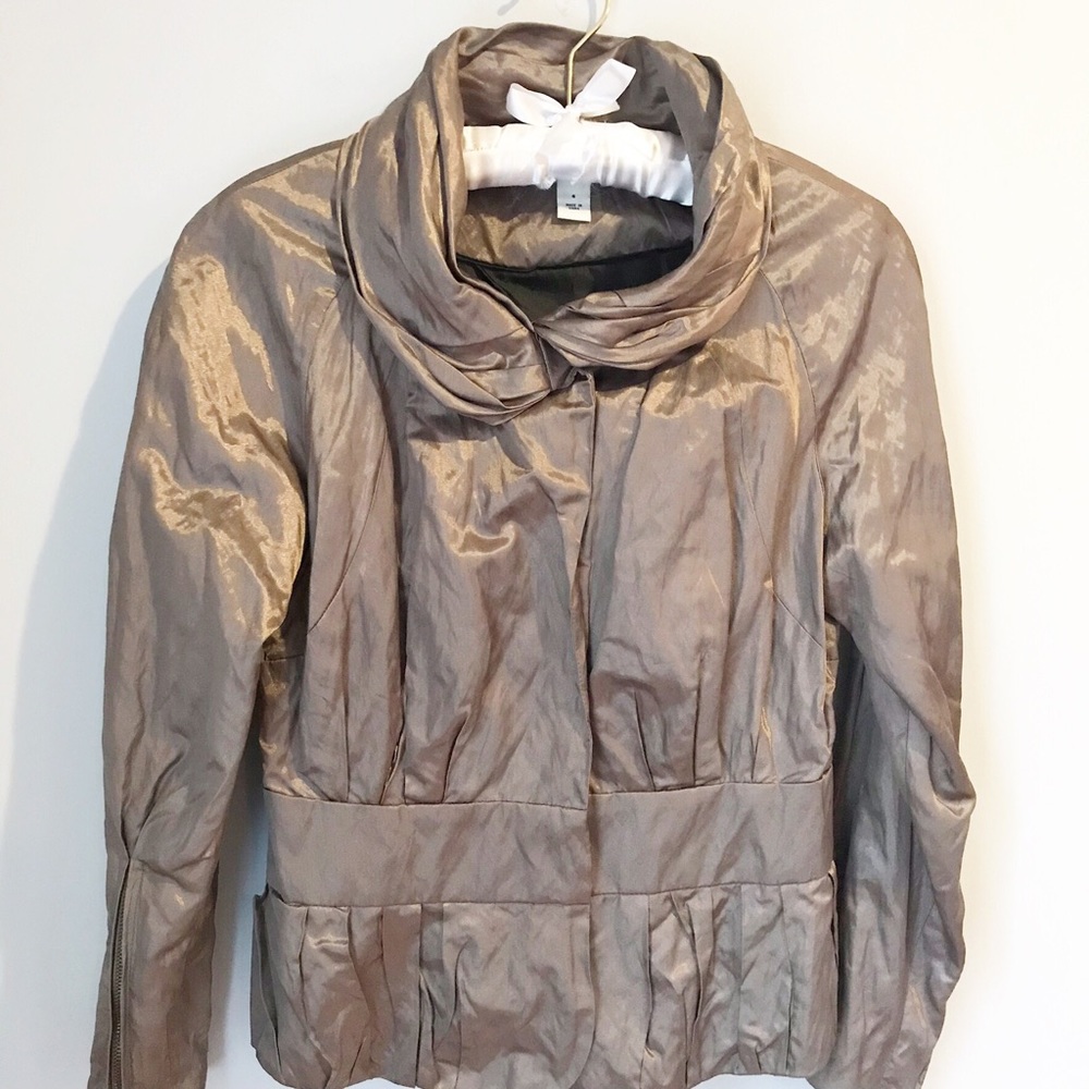Kenneth Cole Dressy Crop Jacket Gold Size 4